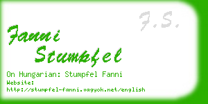 fanni stumpfel business card